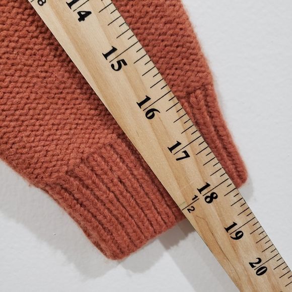 Madewell Bobble Cardigan Sweater Size S Afterglow Red Merino Wool Blend Pockets - Picture 15 of 16